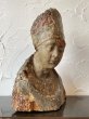 画像4: 18世紀 木彫 聖人 胸像 ／フランス 司教像 ミトラ (4)