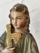 画像1: 19世紀 フランス 洗礼者ヨハネ 彩色木彫像 (1)