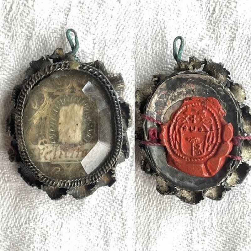 画像1: 聖フェリクス 第一級 聖遺物 認証書付き（19世紀・ローマ）ルリケール (1)