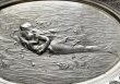 画像2: アールヌーヴォー フランス アンティーク 人魚母子 レリーフ 装飾 シルバープレート トレイ (2)