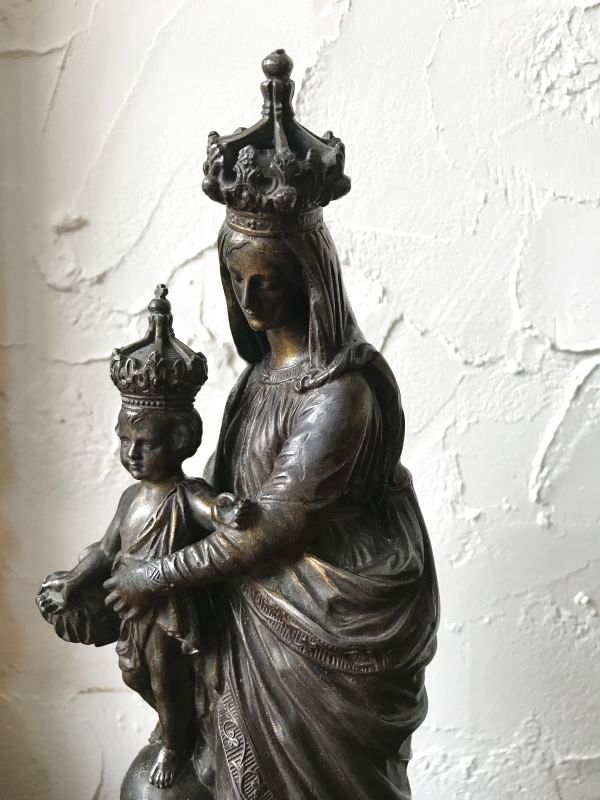 聖母子像 フランス アンティーク マリア像 - Grand montagne Antiques