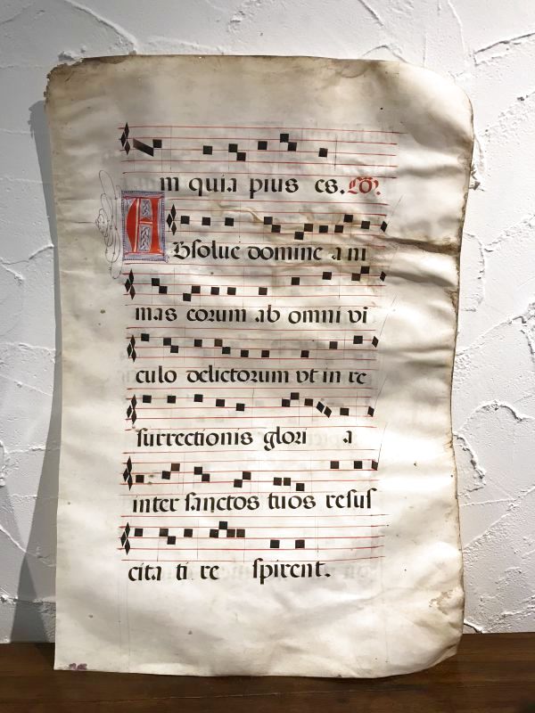 羊皮紙 ネウマ譜 グレゴリオ聖歌 16世紀 No.2 - Grand montagne Antiques