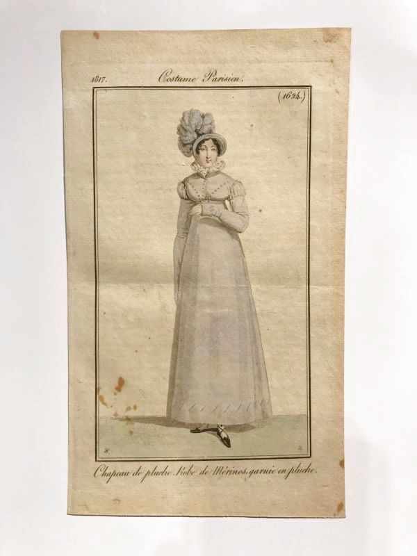 フランス アンティーク ファッションプレート 1817年 王政復古期 No.2 Grand montagne Antiques