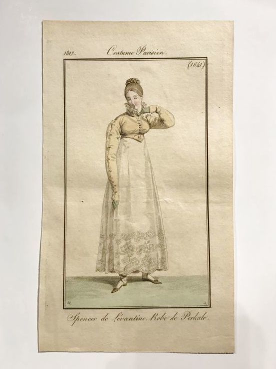 フランス アンティーク ファッションプレート 1817年 王政復古期 - Grand montagne Antiques